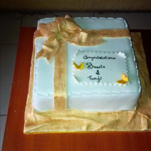 engagement cake